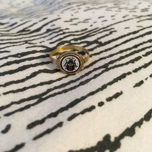 Vintage 16K Gold Mosaic Beetle Ring